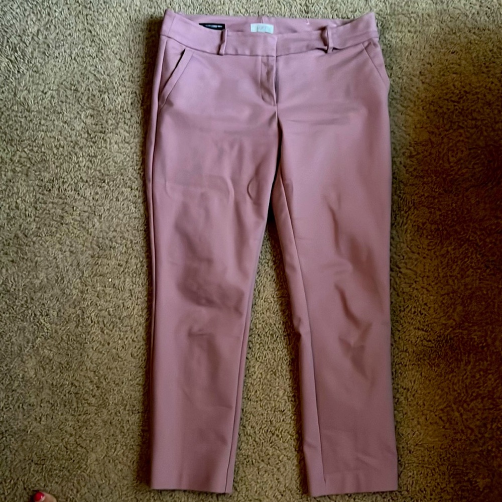 Rose colored loft slacks